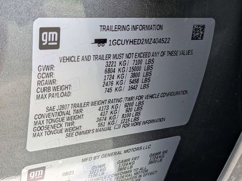 Used 2021 Chevrolet Silverado 1500 High Country AWD/4WD image 15