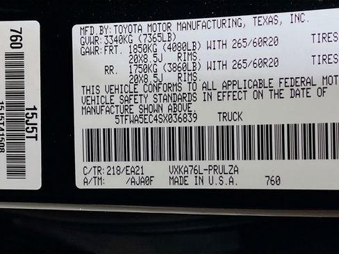 Certified 2025 Toyota Tundra Limited w/ TRD Off-Road Package AWD/4WD image 29