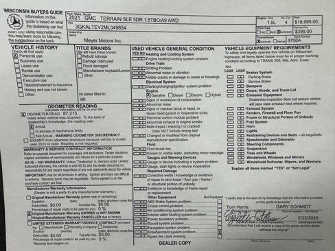 Used 2021 GMC Terrain SLE w/ Driver Convenience Package image 28