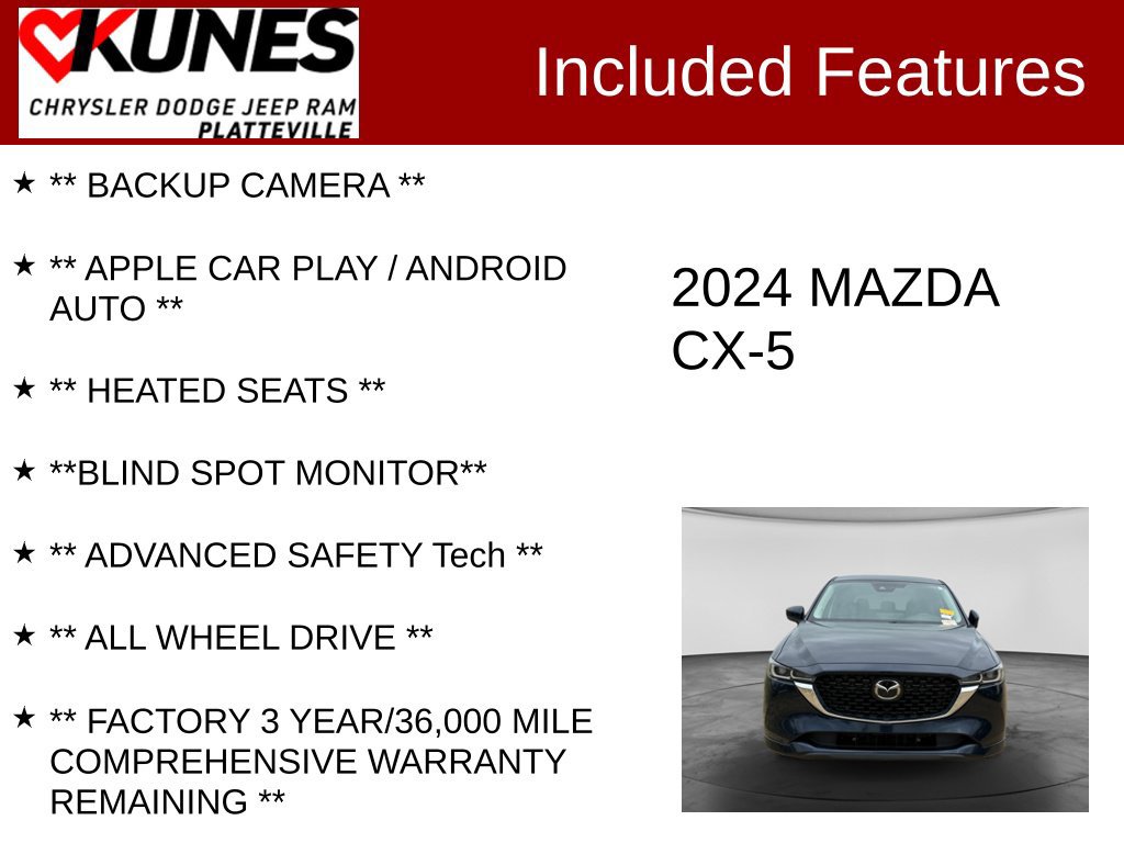 Used 2024 MAZDA CX-5 AWD 2.5 S w/ Select Package image 2