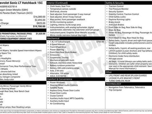 Used 2014 Chevrolet Sonic LT w/ LT Spring Promotional Package image 37
