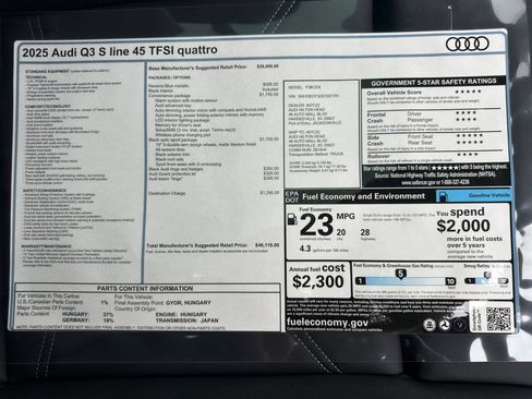 New 2025 Audi Q3 2.0T Premium image 33