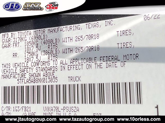 Used 2022 Toyota Tundra SR5 w/ Convenience Package RWD image 24