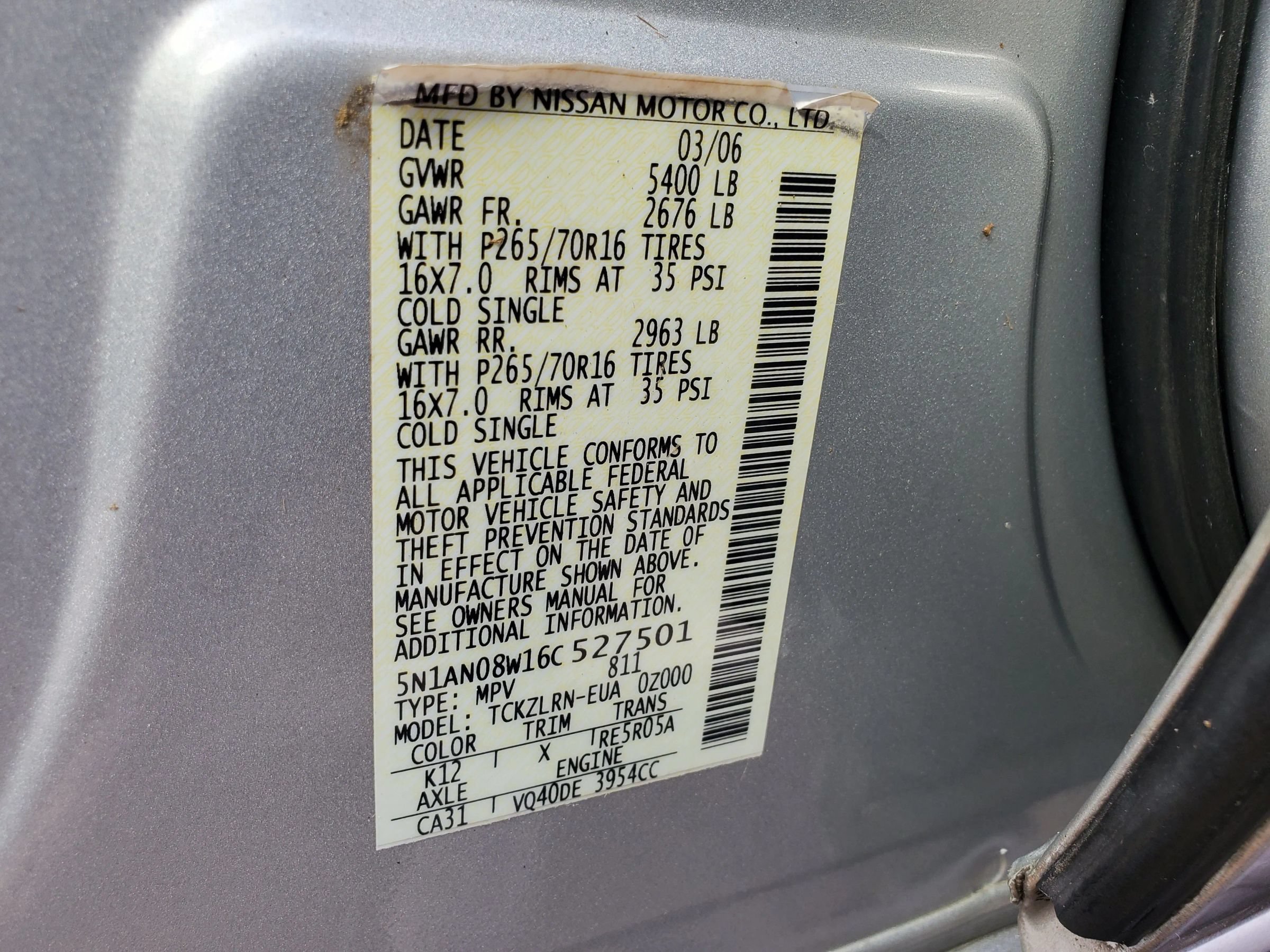 Used 2006 Nissan Xterra S w/ (K92) Protection Pkg AWD/4WD image 61