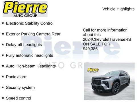 Used 2024 Chevrolet Traverse RS w/ LPO, Floor Liner Package AWD/4WD image 13
