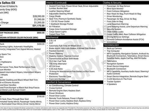 Used 2025 Kia Seltos EX w/ EX Sunroof Package AWD/4WD image 4
