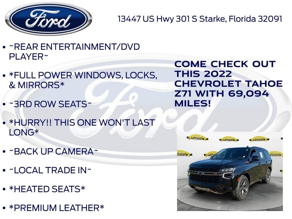 Used 2022 Chevrolet Tahoe Z71 w/ Z71 Off-Road Package AWD/4WD image 12