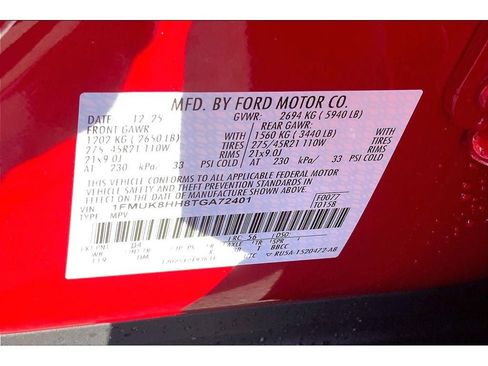 New 2026 Ford Explorer Platinum w/ LUX Leather Package image 14