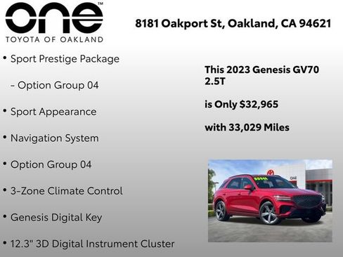 Used 2023 Genesis GV70 2.5T w/ Sport Prestige Package AWD/4WD image 11