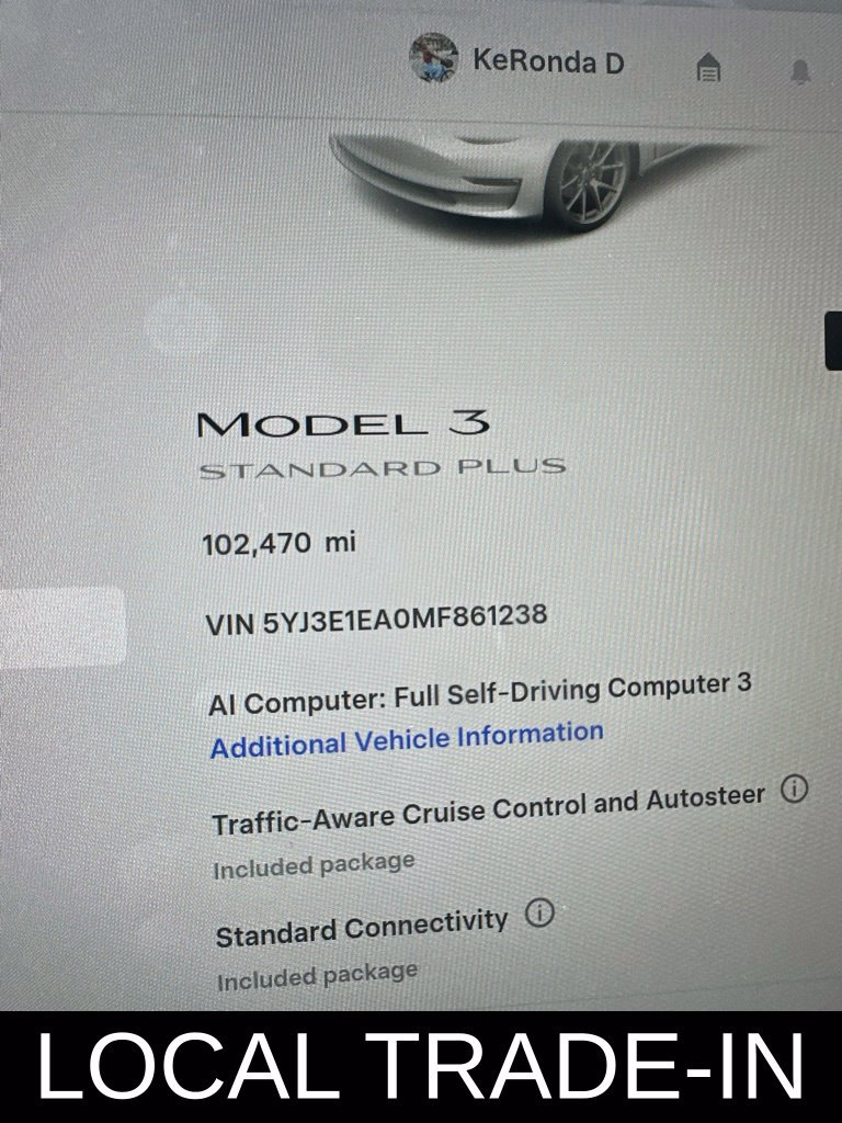 Used 2021 Tesla Model 3 Standard Range Plus RWD image 2
