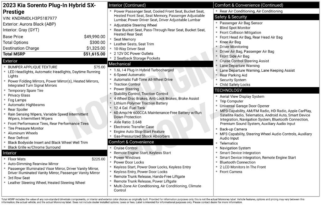 Certified 2023 Kia Sorento SX Prestige AWD/4WD image 40