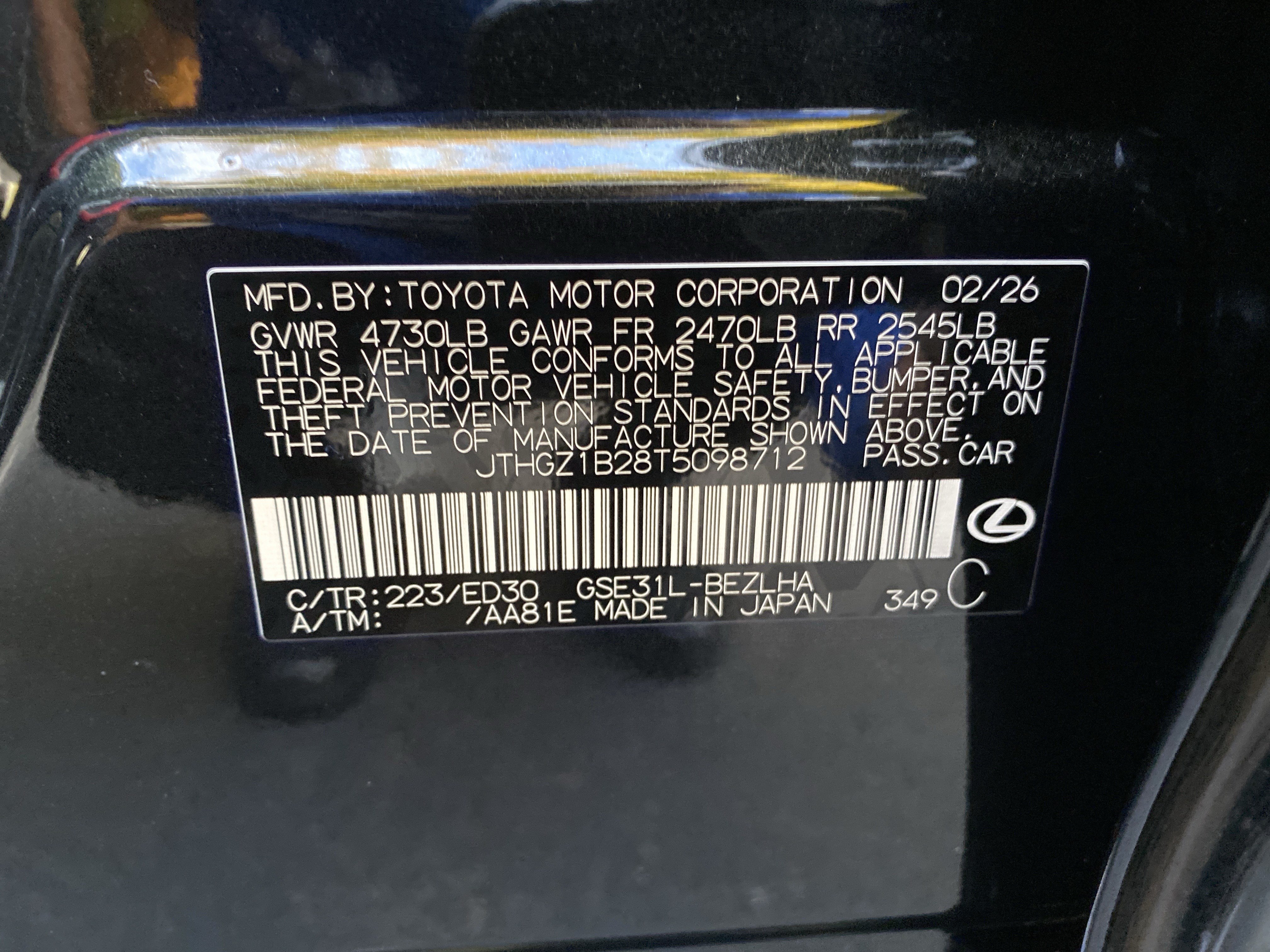 Used 2026 Lexus IS 350 F Sport w/ Handling Package RWD image 38
