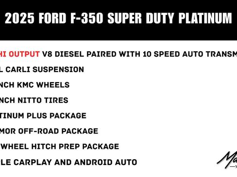 Used 2025 Ford F350 Platinum w/ Platinum Plus Package AWD/4WD image 2