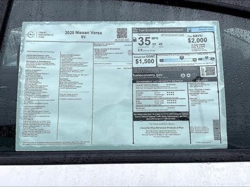 New 2025 Nissan Versa SV w/ Trunk Package image 26