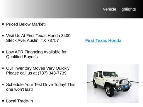 Used 2019 Jeep Wrangler Unlimited Sahara AWD/4WD image 10
