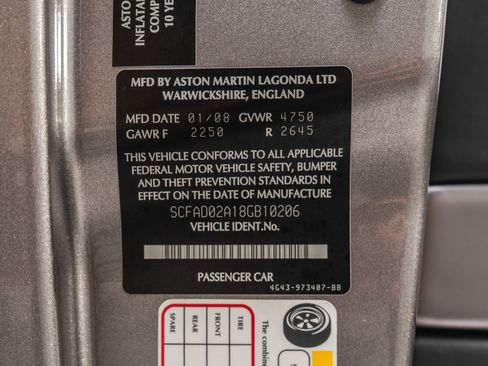 Used 2008 Aston Martin DB9 Volante RWD image 19
