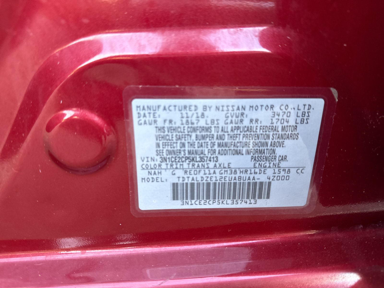 Used 2019 Nissan Versa Note SV FWD image 30