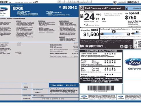 Used 2018 Ford Edge SEL w/ Equipment Group 201A FWD image 7