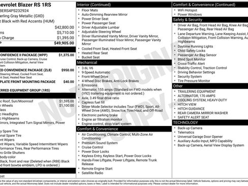 Used 2023 Chevrolet Blazer RS w/ Driver Confidence II Package image 38