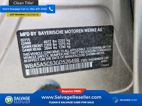 Used 2016 BMW 528i Sedan w/ Premium Package RWD image 16