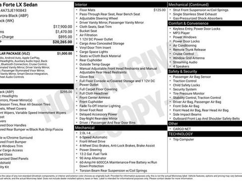 Used 2018 Kia Forte LX w/ LX Popular Package image 10