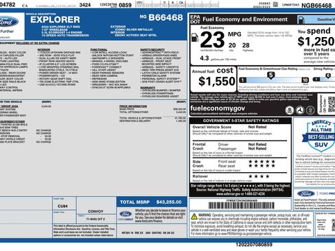 Used 2022 Ford Explorer XLT w/ Equipment Group 202A RWD image 3
