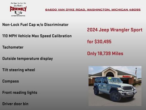 Used 2024 Jeep Wrangler Unlimited Sport AWD/4WD image 25