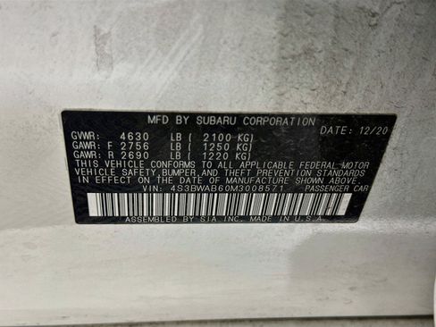 Used 2021 Subaru Legacy w/ Alloy Wheel Package AWD/4WD image 12