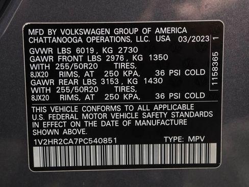 Used 2023 Volkswagen Atlas SE w/ Black Wheel Package AWD/4WD image 51