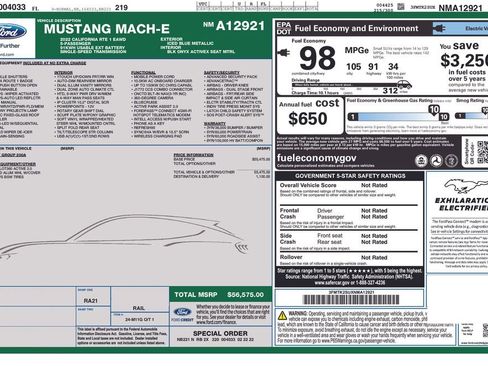 Certified 2022 Ford Mustang Mach-E California Route 1 image 5