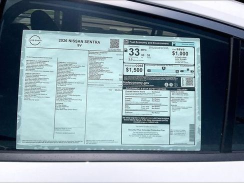 New 2026 Nissan Sentra SV w/ SV Convenience Package FWD image 12