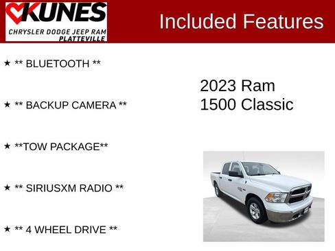 Used 2023 RAM 1500 Classic SLT w/ Protection Group image 2
