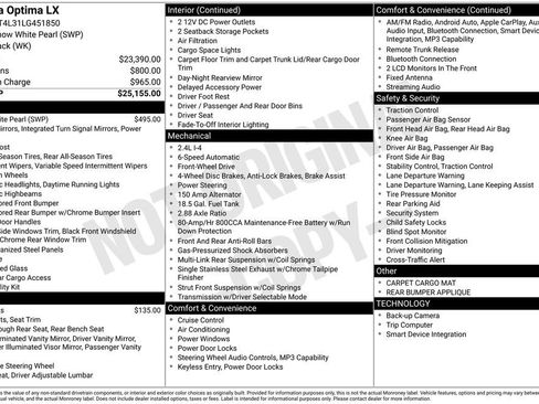 Used 2020 Kia Optima LX image 2