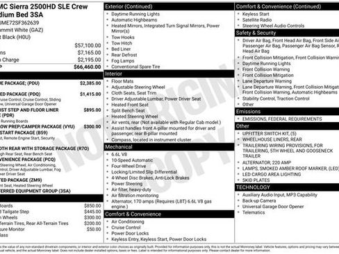 New 2025 GMC Sierra 2500 SLE w/ SLE Value Package; image 3