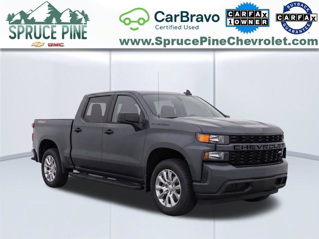Used 2021 Chevrolet Silverado 1500 Custom w/ LPO, Dark Essentials Package AWD/4WD 360° Tour