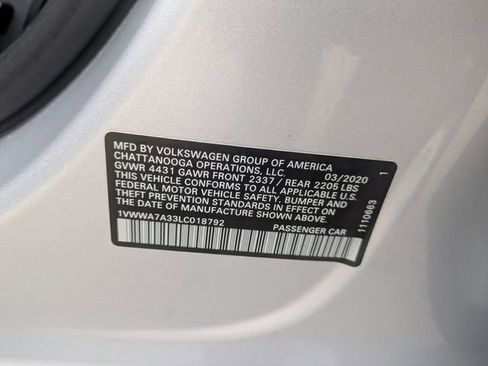 Used 2020 Volkswagen Passat 2.0T SE w/ Sunroof Package image 36