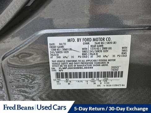 Certified 2021 Lincoln Nautilus Reserve w/ Monochromatic Package image 36