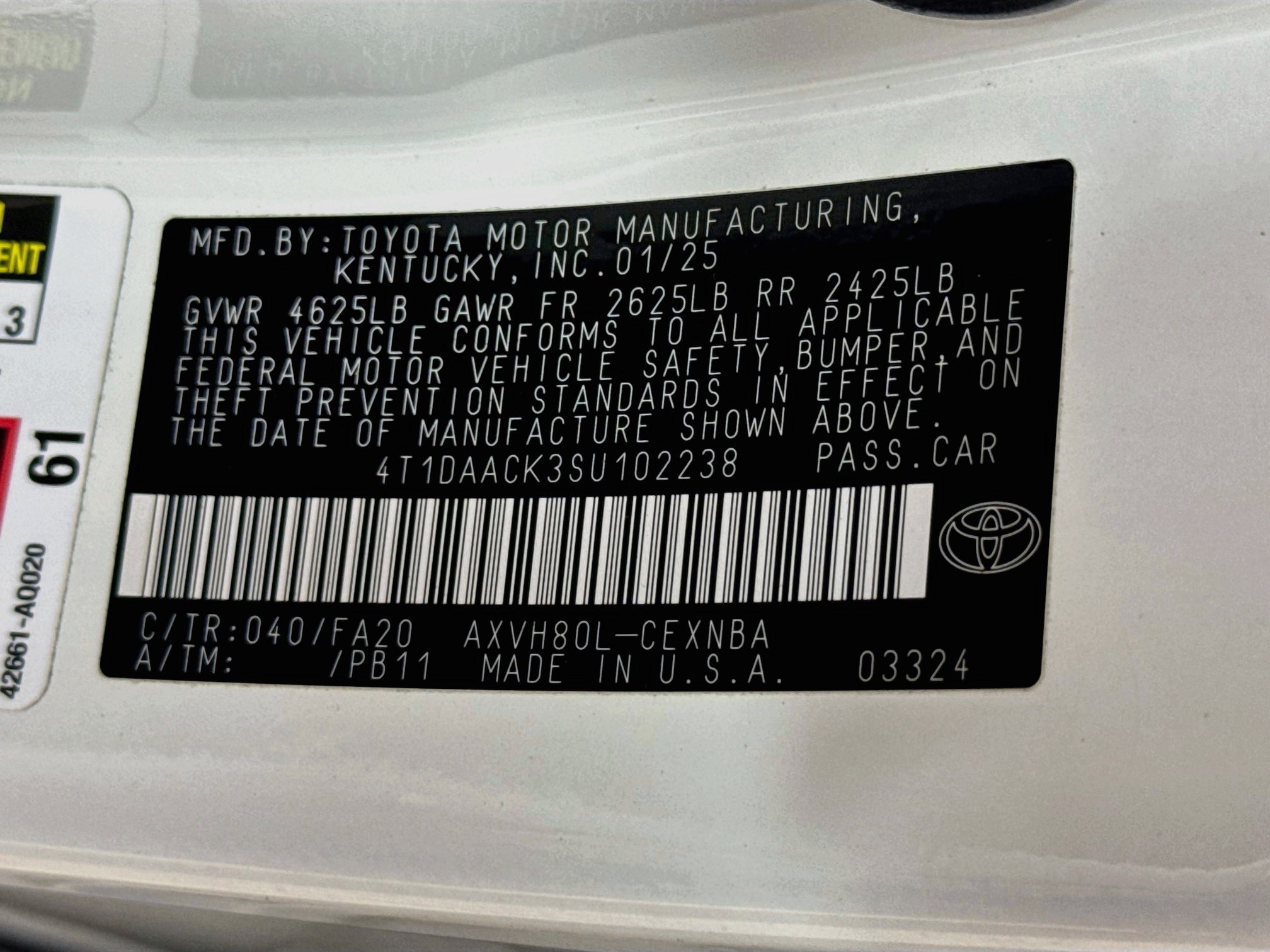 Certified 2025 Toyota Camry LE FWD image 27