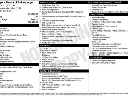 Used 2013 Toyota Sienna LE image 19