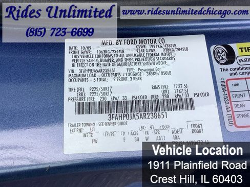 Used 2010 Ford Fusion SEL FWD image 21