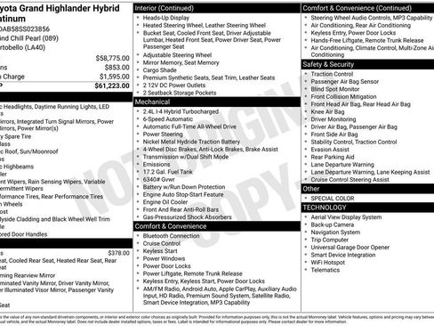 Used 2025 Toyota Grand Highlander AWD Hybrid image 43