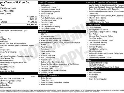 Used 2021 Toyota Tacoma SR AWD/4WD image 6