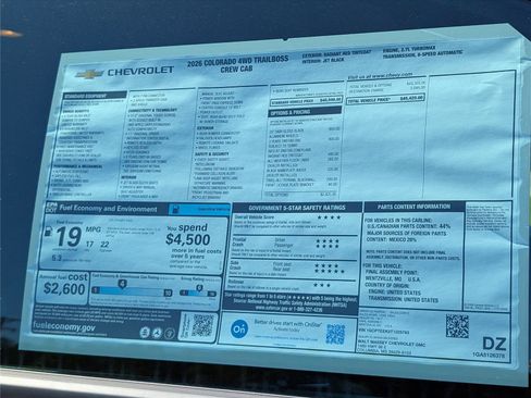New 2026 Chevrolet Colorado Trail Boss AWD/4WD image 9