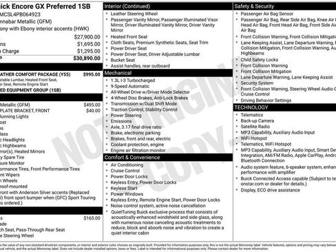 Used 2023 Buick Encore GX Preferred w/ Cold Weather Comfort Package AWD/4WD image 11