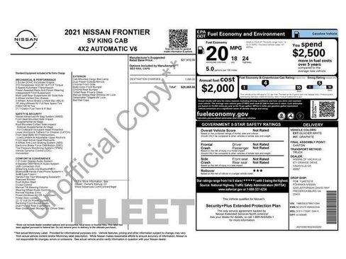 Used 2021 Nissan Frontier SV RWD image 2