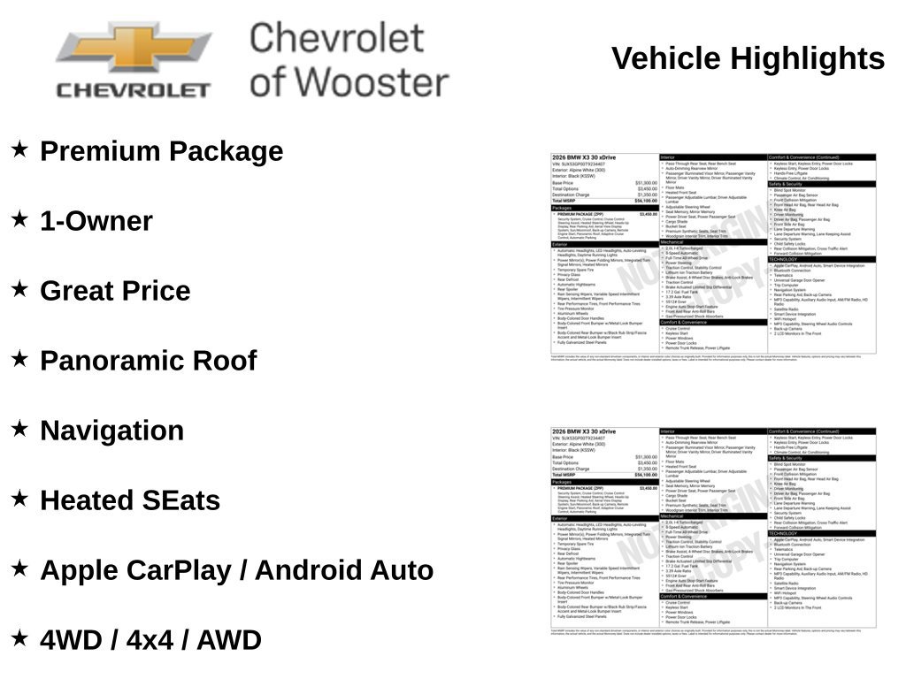 Used 2026 BMW X3 xDrive30i AWD/4WD image 2