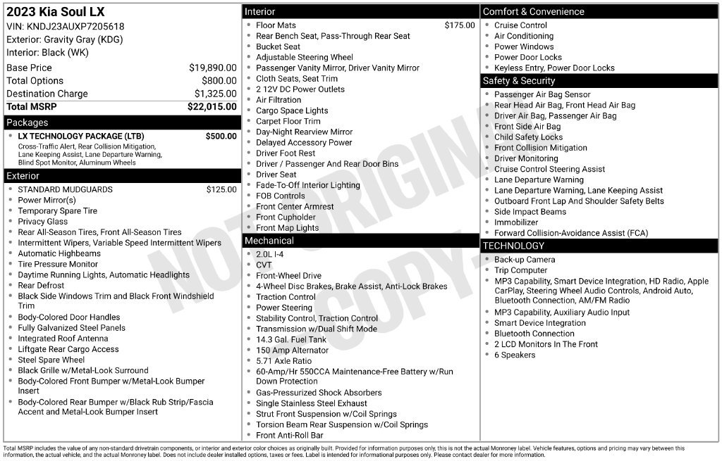 Used 2023 Kia Soul LX w/ LX Technology Package FWD image 18