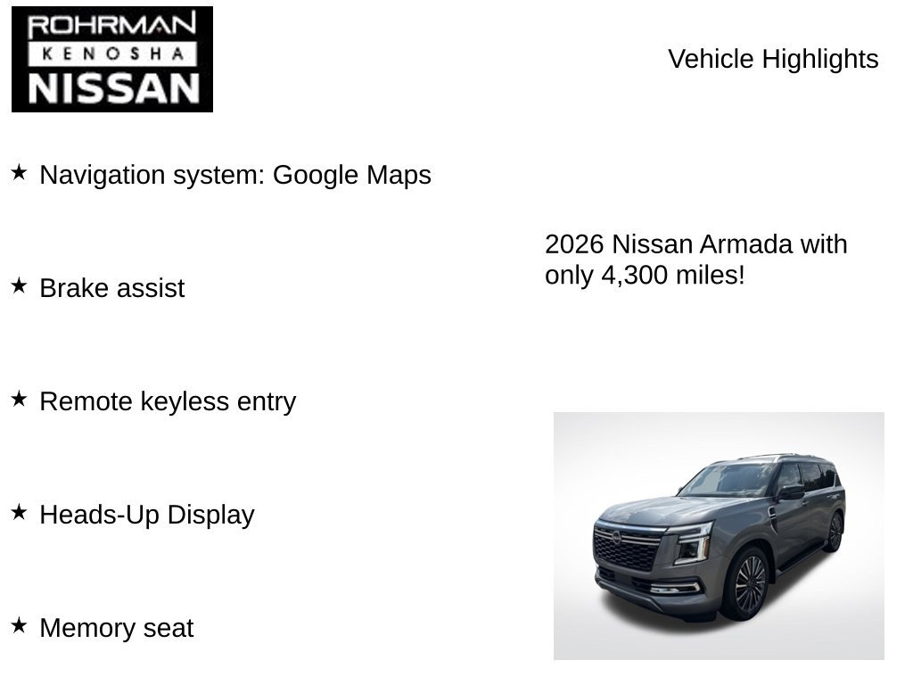 Used 2026 Nissan Armada Platinum Reserve AWD/4WD image 8
