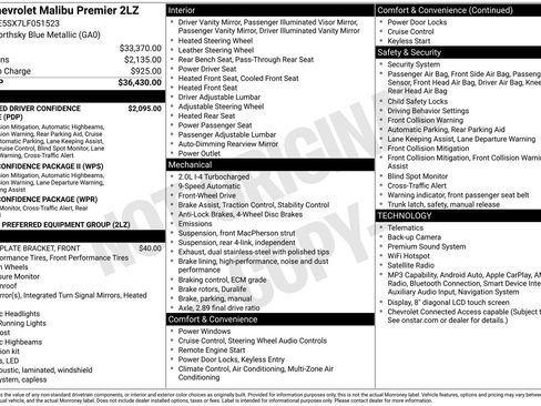 Used 2020 Chevrolet Malibu Premier FWD image 2