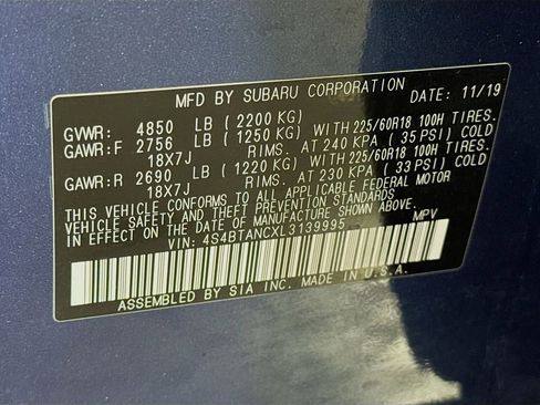 Certified 2020 Subaru Outback Limited w/ Popular Package #2 image 43